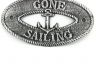 Antique Silver Cast Iron Gone Sailing with Anchor Sign 8 - 2