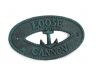 Seaworn Blue Cast Iron Loose Cannon with Anchor Sign 8 - 2