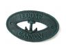 Seaworn Blue Cast Iron Loose Cannon with Anchor Sign 8 - 1