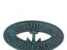 Seaworn Blue Cast Iron Ship Happens with Anchor Sign 8 - 4