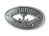 Antique Silver Cast Iron Ship Happens with Anchor Sign 8 - 1