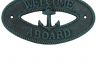 Seaworn Blue Cast Iron Welcome Aboard with Anchor Sign 8 - 3