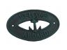 Seaworn Blue Cast Iron Welcome Aboard with Anchor Sign 8 - 2