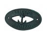 Seaworn Blue Cast Iron Welcome Aboard with Anchor Sign 8 - 1