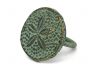 Antique Bronze Cast Iron Sand Dollar Napkin Ring 2 - set of 2 - 1