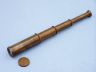 Deluxe Class Antique Brass Captains Spyglass Telescope 15 with Rosewood Box - 2