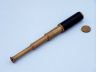 Deluxe Class Antique Brass Captains Spyglass Telescope with Leather 15 and Rosewood Box - 3