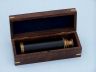 Deluxe Class Antique Brass Captains Spyglass Telescope with Leather 15 and Rosewood Box - 4
