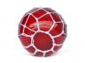Red Japanese Glass Fishing Float Bowl with Decorative White Fish Netting 10 - 2