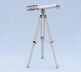 Floor Standing Chrome with White Leather Griffith Astro Telescope 50 - 10
