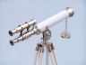 Floor Standing Chrome with White Leather Griffith Astro Telescope 50 - 3