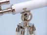 Floor Standing Chrome with White Leather Griffith Astro Telescope 50 - 6