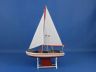 Wooden Decorative Sailboat 12 - Red Sailboat Model - 1
