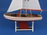 Wooden Decorative Sailboat 12 - Red Sailboat Model - 11