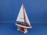 Wooden Decorative Sailboat 12 - Red Sailboat Model - 6