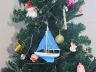 Wooden Light Blue Sailboat with Light Blue Sails Christmas Tree Ornament 9 - 2