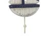 Wooden Rustic Decorative Blue and White Sailboat with Hook 7 - 1