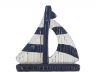 Wooden Rustic Decorative Blue and White Sailboat with Hook 7 - 2