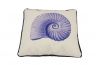 Blue and White Nautilus Decorative Throw Pillow 10 - 1