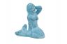 Rustic Dark Blue Whitewashed Cast Iron Sitting Mermaid Paperweight 3 - 2