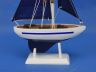 Wooden Blue Pacific Sailer with Blue Sails Model Sailboat Decoration 9 - 2