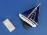 Wooden Blue Pacific Sailer with Blue Sails Model Sailboat Decoration 9 - 1