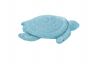 Rustic Light Blue Whitewashed Cast Iron Decorative Turtle Paperweight 4 - 2