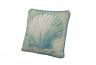 Blue and White Seashell Decorative Throw Pillow 10 - 5