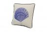 Blue and White Seashell Decorative Throw Pillow 10 - 3