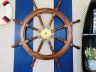 Deluxe Class Wood and Brass Decorative Ship Wheel 36 - 1