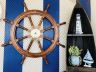Deluxe Class Wood and Brass Decorative Ship Wheel 36 - 2