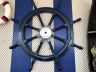 Deluxe Class Dark Blue Wood and Chrome Decorative Ship Steering Wheel 36 - 1