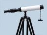 Standing Oil-Rubbed Bronze with White Leather Harbor Master Telescope 30 - 11