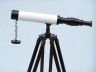 Standing Oil-Rubbed Bronze with White Leather Harbor Master Telescope 30 - 4