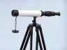 Standing Oil-Rubbed Bronze with White Leather Harbor Master Telescope 30 - 3