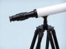 Standing Oil-Rubbed Bronze with White Leather Harbor Master Telescope 30 - 10