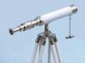 Standing Chrome with White Leather Harbor Master Telescope 30 - 2