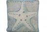 Blue and White Starfish Decorative Throw Pillow 10 - 4