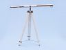 Admirals Floor Standing Chrome with White Leather Telescope 60 - 8