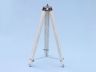 Admirals Floor Standing Chrome with White Leather Telescope 60 - 11