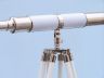 Admirals Floor Standing Chrome with White Leather Telescope 60 - 2