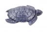 Rustic Dark Blue Cast Iron Decorative Turtle Paperweight 4 - 1
