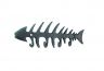 Seaworn Blue Cast Iron Fish Bone Key Rack 8 - 2
