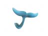 Rustic Light Blue Whitewashed Cast Iron Decorative Whale Tail Hook 5 - 4