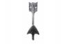 Rustic Silver Cast Iron Decorative Arrow Hook 6 - 4