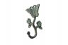 Antique Seaworn Bronze Cast Iron Butterfly With Flowers Hook 5 - 2