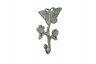 Antique Seaworn Bronze Cast Iron Butterfly With Flowers Hook 5 - 5