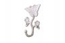 Whitewashed Cast Iron Butterfly With Flowers Hook 5 - 3