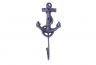 Rustic Dark Blue Cast Iron Anchor Hook 7 - 1