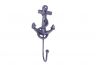 Rustic Dark Blue Cast Iron Anchor Hook 7 - 3